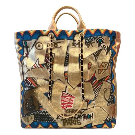 chanel canvas graffiti tote|authentic chanel graffiti for sale.